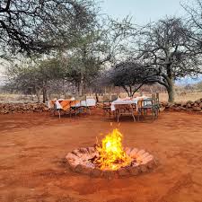 Main Lodge Thatched Restaurant & Outdoor Fireplace Verandah