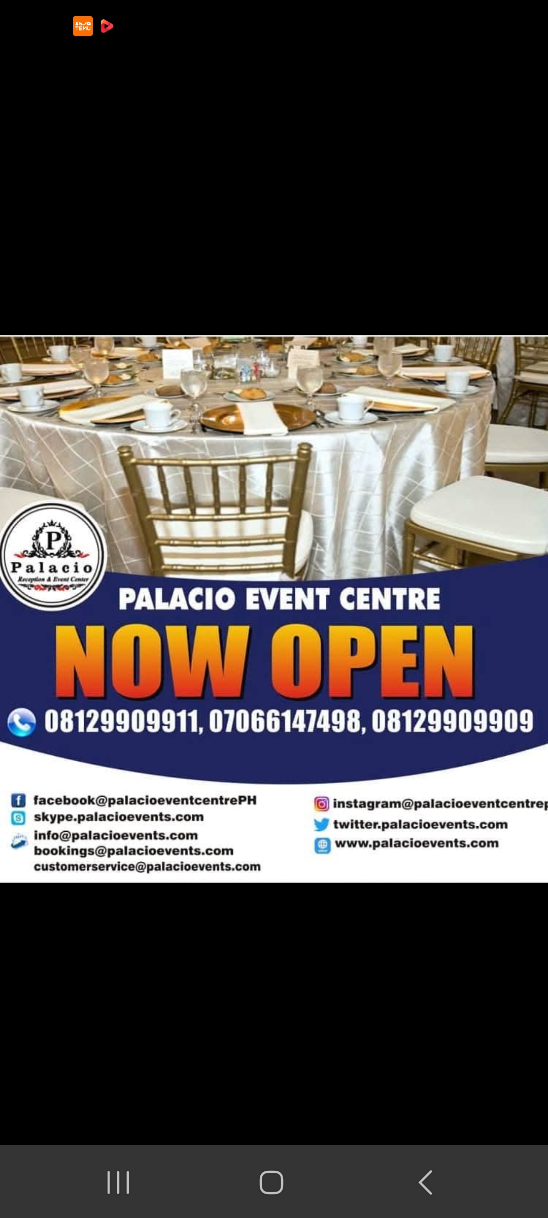 Palacio Event Centre 2